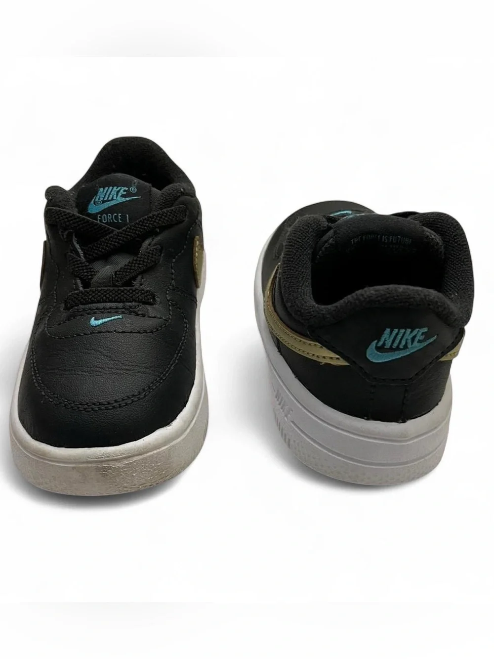 7C Nike Force 1 ‘18 TD Black Metallic Gold Star Toddler Unisex Sneakers